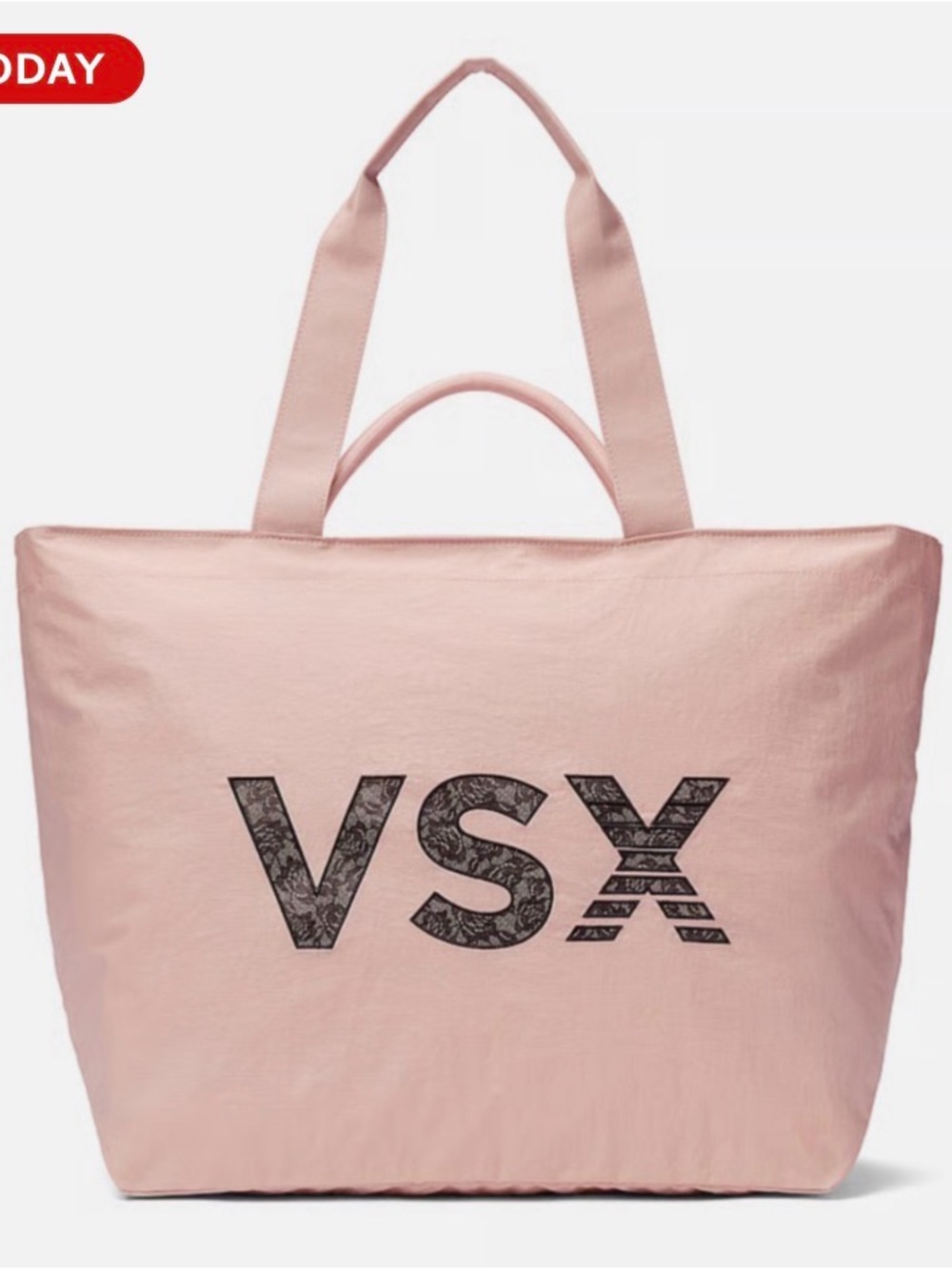 VSX Blush Pink Tote with Black Logo